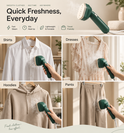 SteamPro™ – 2-in-1 Handheld Steam Iron | Clothes Steamer | Fast Wrinkle Removal